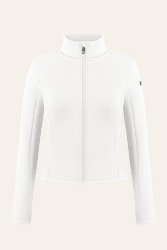 HELEN STRETCH FLEECE JACKET - WHITE, XS