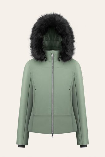 ELINE STRETCH SKI JACKET - LICHEN GREEN, XS