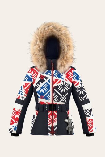 JOANA SKI JACKET - PRINT SCARLET RED, 8 years