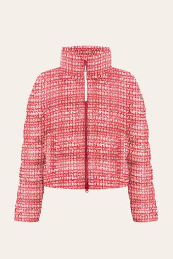 CAROL DOWN JACKET - TWEED SCARLET RED, XS