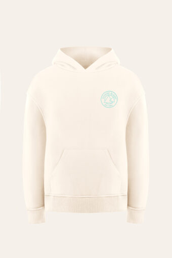 DANY UNISEX “CLIMBER” PRINT HOODIE - OFF WHITE, XS