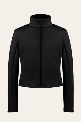 HELEN STRETCH FLEECE JACKET - BLACK, 8 years