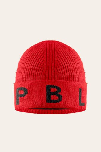 BINI KNIT BEANIE JUNIOR UNISEX - SCARLET RED, One size