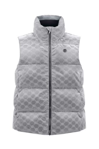 Women Synthetic Down Vest - SHINY SILVER, XS