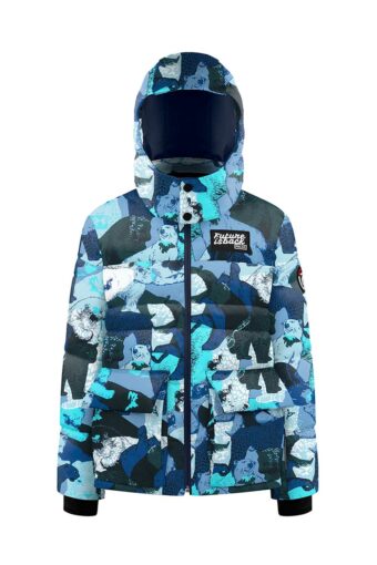 Synthetic Down Ski Jacket Junior garçon - NATURE BLUE, 12 ans