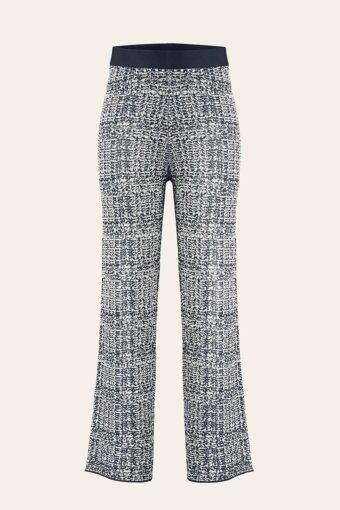 PANTALON EN MAILLE TWEED ALMA - TWEED GOTHIC BLUE, XS