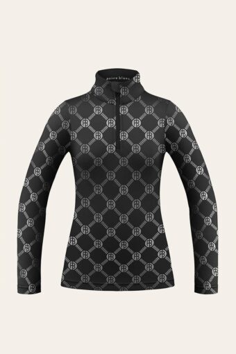 T-SHIRT MANCHES LONGUESS MIA MONOGRAM - MONOGRAM BLACK, S