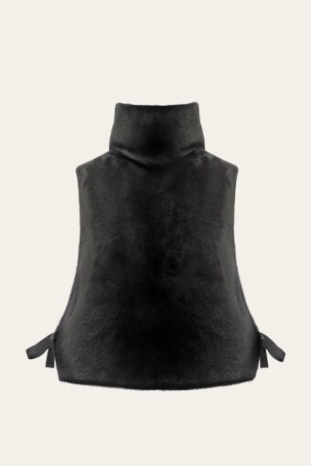 GILET EN FAUSSE FOURRURE FURRY - BLACK, Taille unique