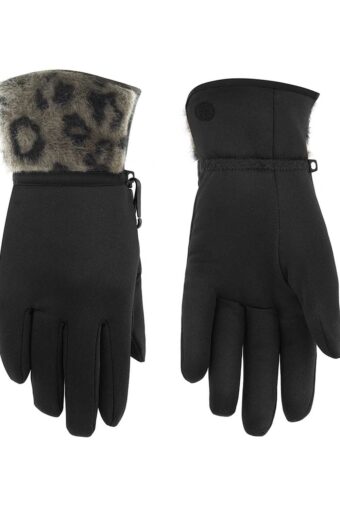 Gants en polaire stretch Femme - BUBBLY LEOPARD