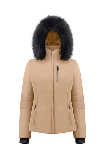 Veste de ski stretch Femme - ALMOND BROWN, M