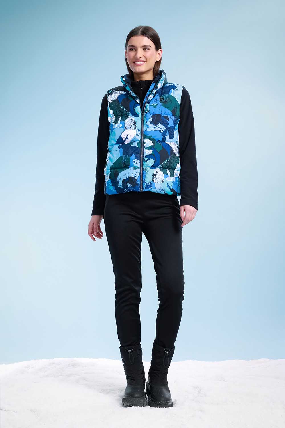 Doudoune sans manches synthétique Femme