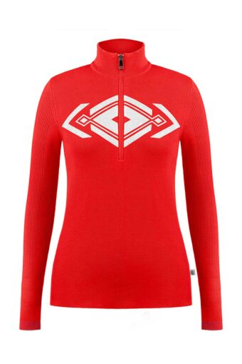Pull-over en maille Femme - SCARLET RED 9, XS