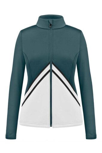 Veste en polaire interlock Femme - EVER GREEN-WHITE, XS