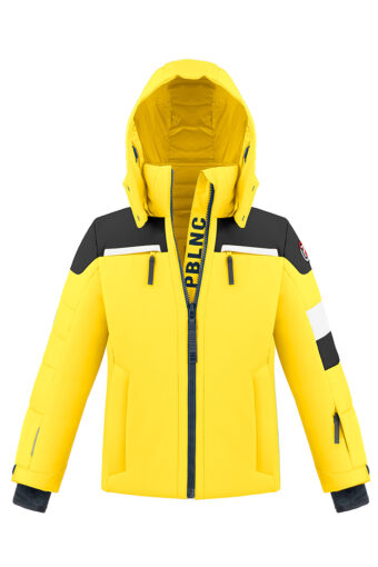 Junior boy Ski Jacket - MULTICO SUNNY YELLOW, 8 years