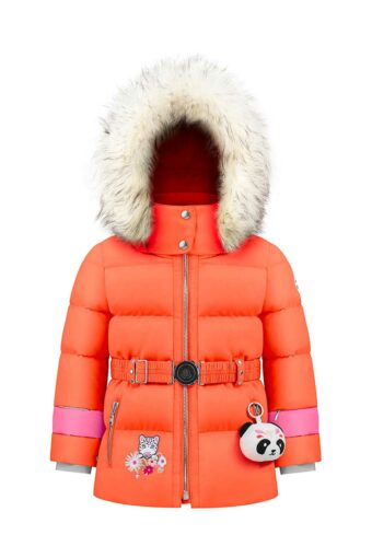 Synthetic Down Ski Jacket Petite fille - MANDARIN ORANGE, 3 ans